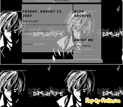 Death note Blogger Templates - Pimp-My-Profile.com