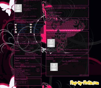 Pink And Black Myspace Layouts 25