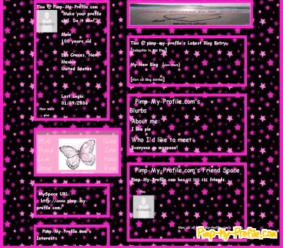 Pink And Black Myspace Layouts 116