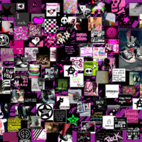 Purple Punk Girl Collage