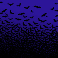 Halloween Bats on Purple