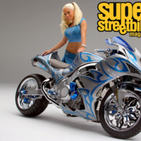 Blue & Silver Super Street Bike