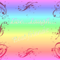 Rainbow & Swirls Live Laugh Best Friends