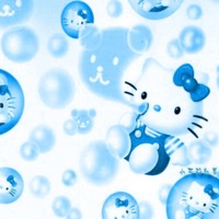 Hello Kitty Blue Bubbles