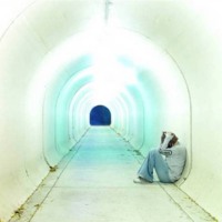 Waiting in Blue Tunnel