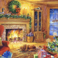 Cozy Christmas Scene