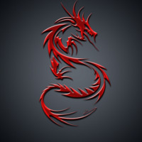 Red Abstract Dragon