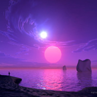 Purple Sun & Moonset