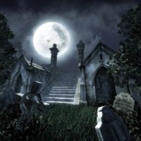 Cemetery in Moonlight