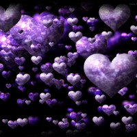 Purple cloud hearts
