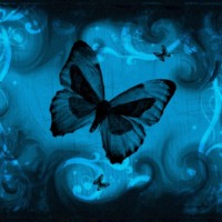 Blue goth butterfly