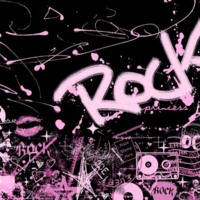 Rocker Girl Abstract in Pink & Black