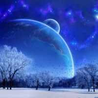 Winter Planetary Night Sky
