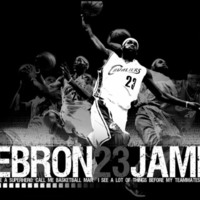 Lebron James Cavaliers 23 Black & White