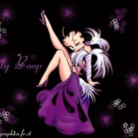Betty Boop Stars in Purple & White