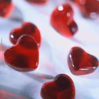 Red Glass Hearts