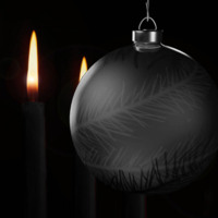 Grey Christmas Ornament