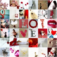 Red Love Collage