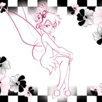 Pretty Tinkerbell, Flowers & Checkers